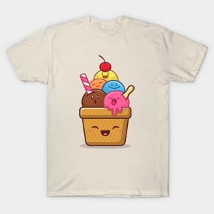 Happy Cute Ice Cream T-Shirt